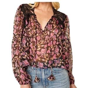 MISA LOS ANGELES NWOT Rosie Rosetta Fleur Blouse Top